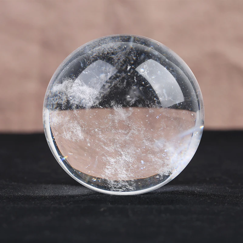 Натуральный белый хрустальный шар украшения талисман лаки фэн-шуй подлинная