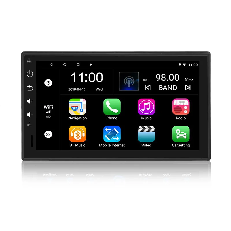 Автомагнитола 1DIN 2 + 32 ГБ Android 2019 Восьмиядерный 7 "экран стерео GPS Bluetooth 8 1 P аудио