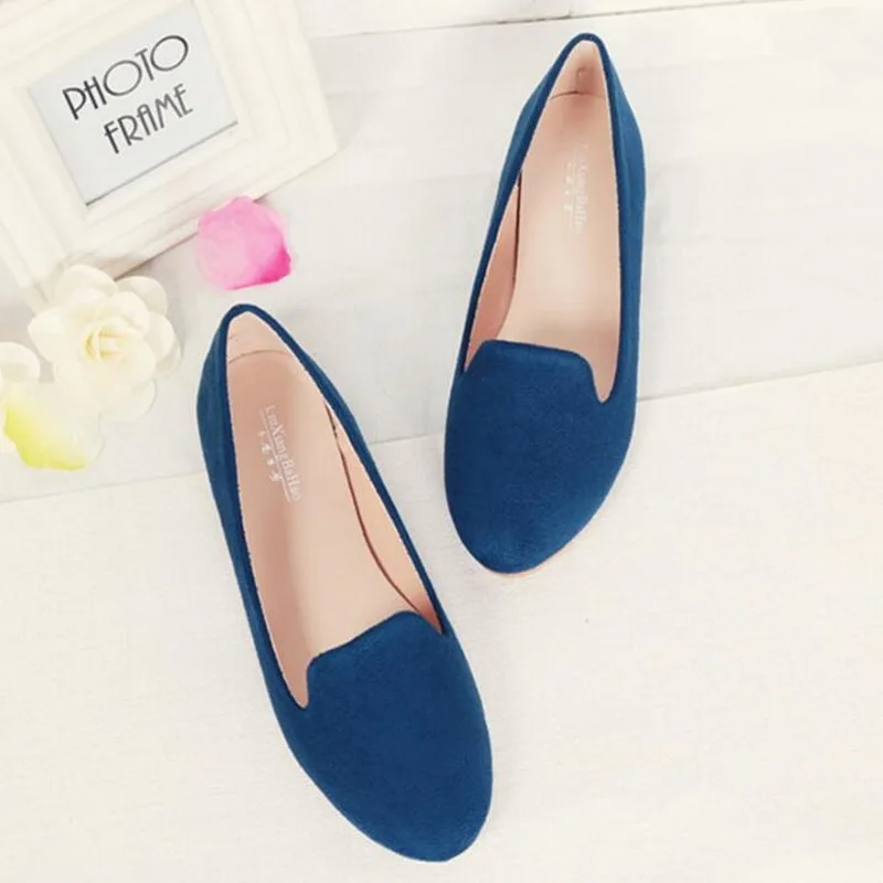 RUSHIMAN Women Flat Heels Spring Summer 2021 New Casual Flat Shoes Solid Everyday Shoes Ballet Flat shoes Plus Size #31-44