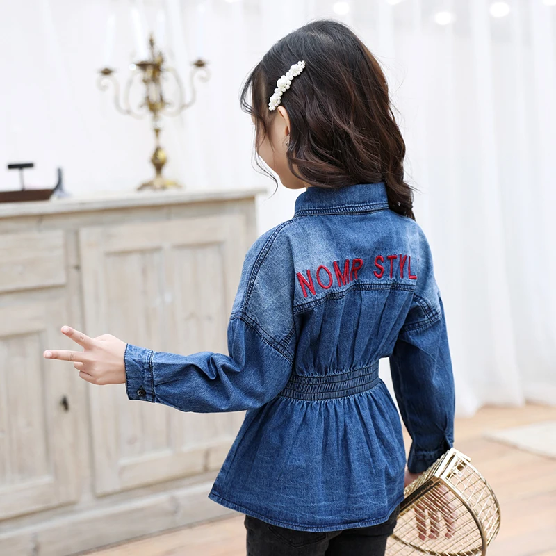 Коллекция 2019 года лидер продаж джинсовая куртка для девочек возрастом от 4 до 13