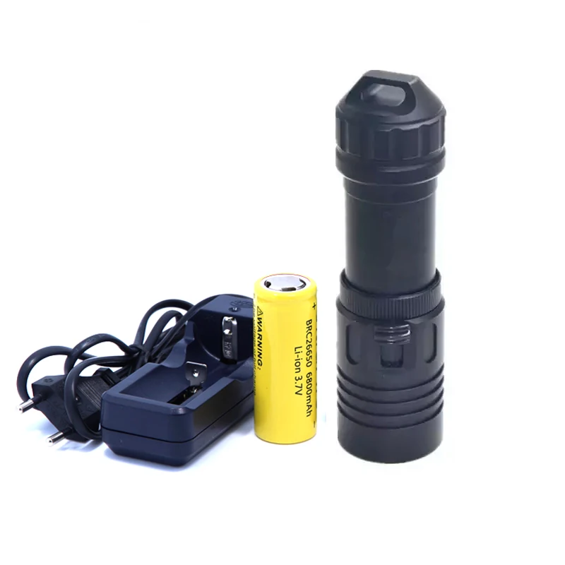

New high-quality X1 2000 Lumens XM-L2 LED Diving Flashlight Torch 100M Underwater Waterproof + 26650 Battery + Charger
