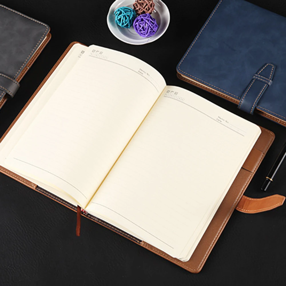 

Office notebook 2019 leather hardcover notebook A5 vintage note book cover business notepad stationery supplies