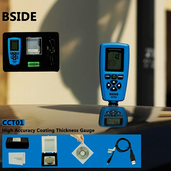 BSIDE CCT01 цифровой Портативный Краски покрытие Толщина Калибр метр Ширина