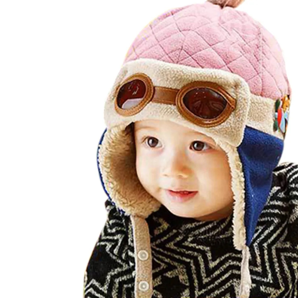 Шапка Авиатор для мальчиков и девочек удобная теплая хлопковая бини детей|Шапки
