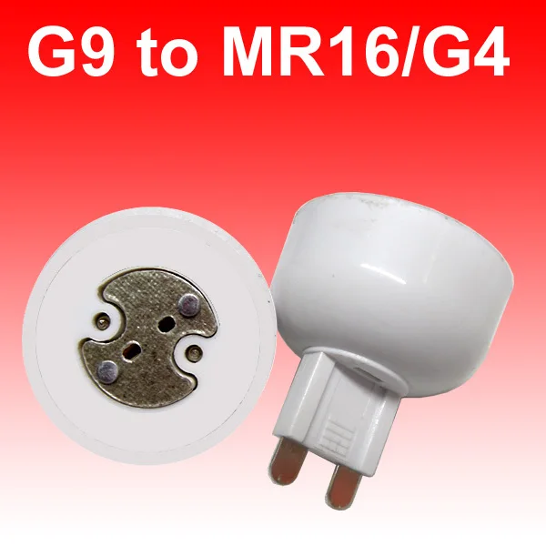 Freeshipping 10pcs/lot portable G9 led lamp base converter light bulb adapter holder G9 to MR16,G4,G5.3,GY6.35,G8 led socket