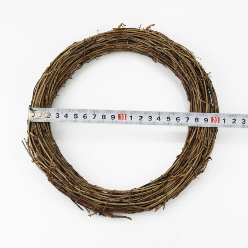 20cm 40 см ротанговое кольцо, Рождественское украшение, обнаженное кольцо, сухоцветы, рама, искусственная цветочная гирлянда, сделай сам, ручная работа, на дверь, Висячие цветочные венки - Цвет: 20cm