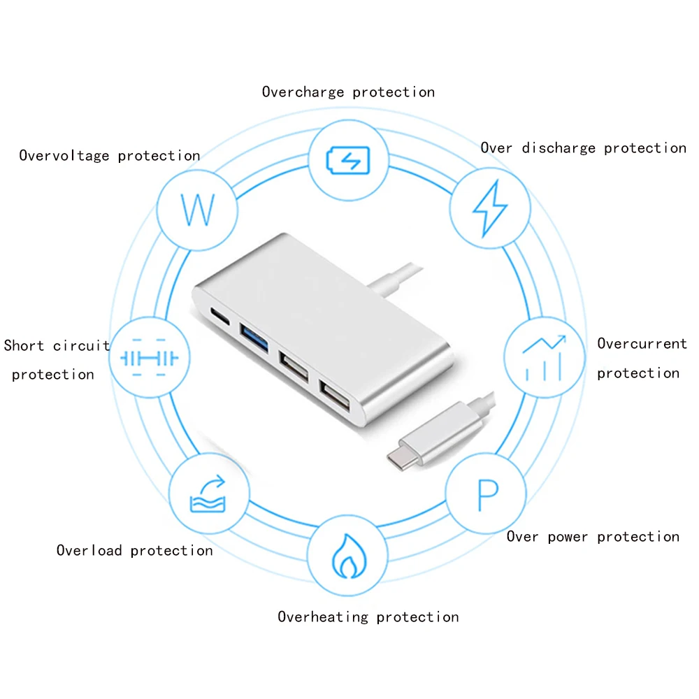 Usb-хаб с адаптером питания новейший мульти-порт s Usb 3 1 Тип C USB-C адаптер донгл