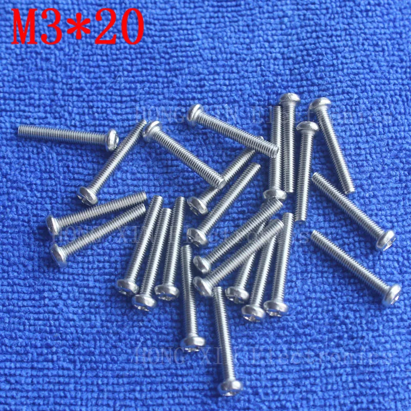 M3 * 20 1 шт. 304 винт из нержавеющей стали мм с круглой головкой|bolt threading|fasteners boltsscrew bolt