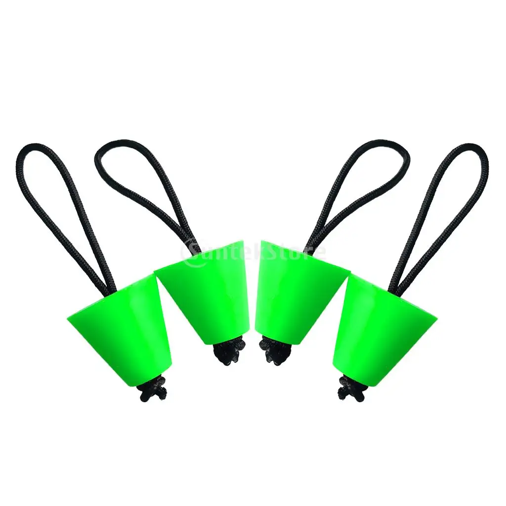 Pack 4 Universal Replacement Green Rubber Ocean Kayak Marine Boat Scupper Plugs Drain Holes Stopper Set | Спорт и развлечения