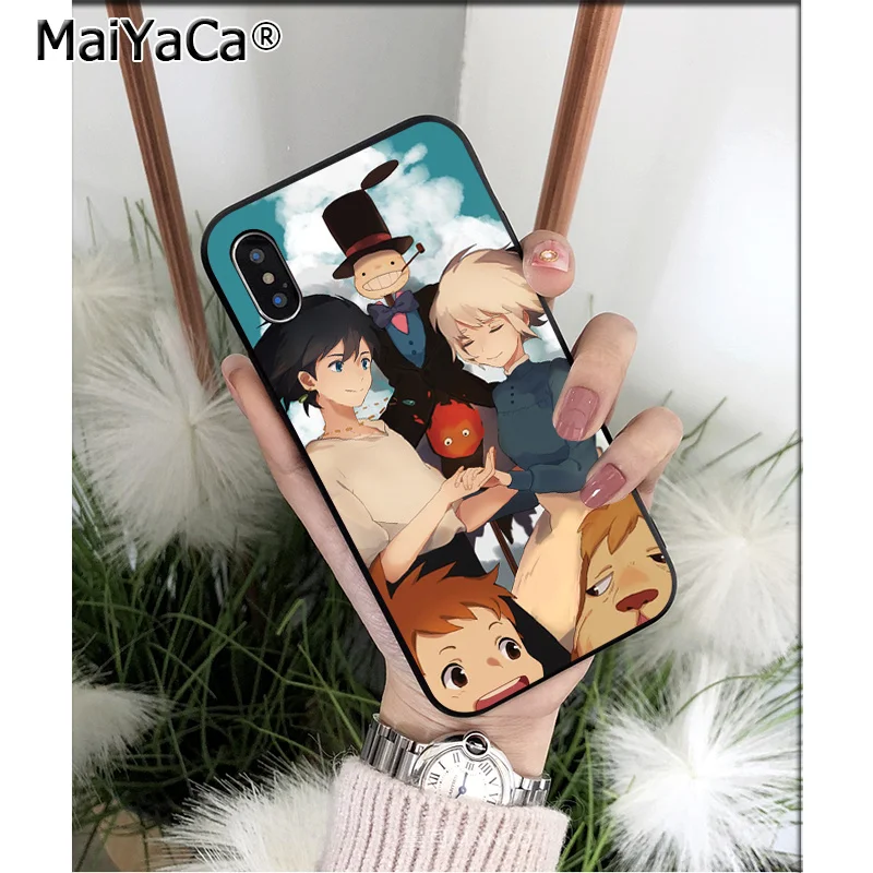 Силиконовый чехол MaiYaCa Howls Moving Castle из ТПУ для Apple iPhone 8 7 6 6S Plus X XS MAX 5 5S SE