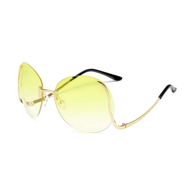 Зик металлик стандартные солнцезащитные очки большие кадр UV400 gafas-де-сол |