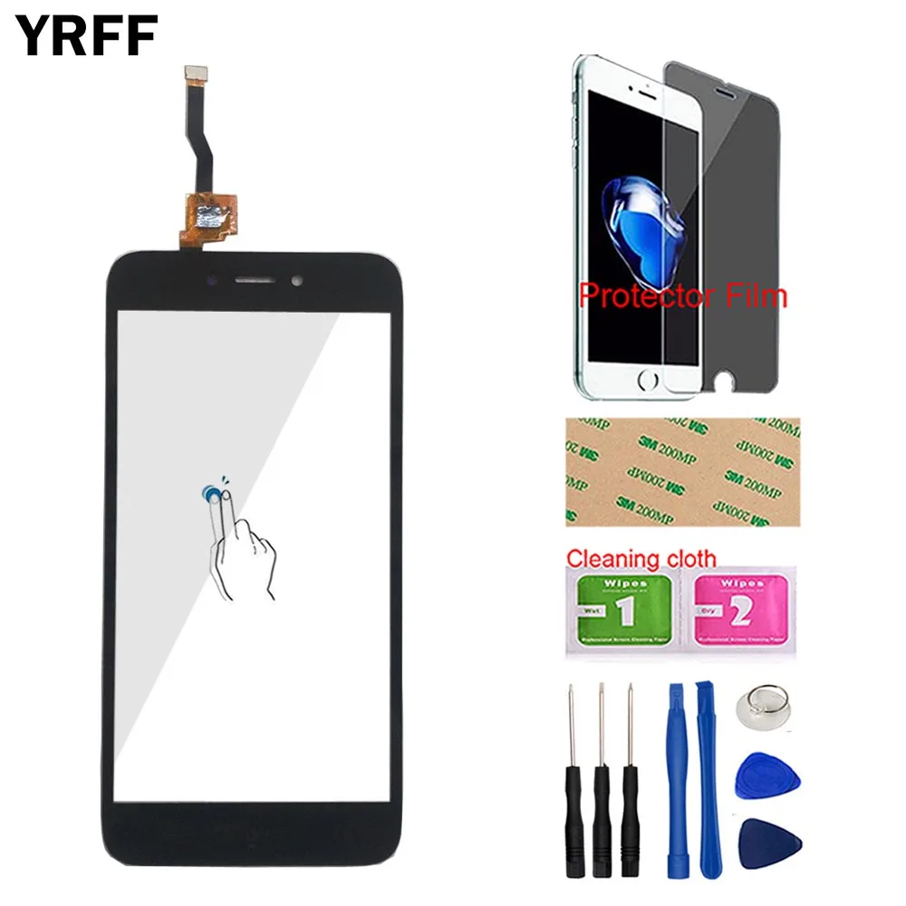 YRFF мобильный сенсорный экран для Xiaomi Redmi 5A сенсорный экран сенсор дигитайзер Панель переднее стекло объектив инструменты+ защитная пленка