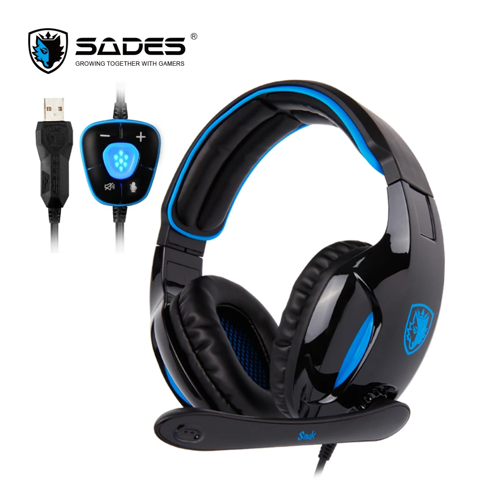 SADES SNUK игровая гарнитура USB наушники Virtual 7,1 объемный звук геймерские наушники