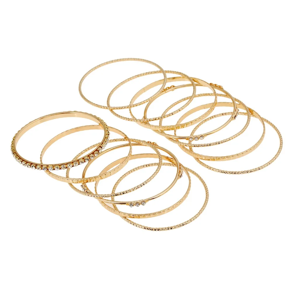 Женский винтажный широкий браслет золотого цвета с кристаллами в стиле ретро