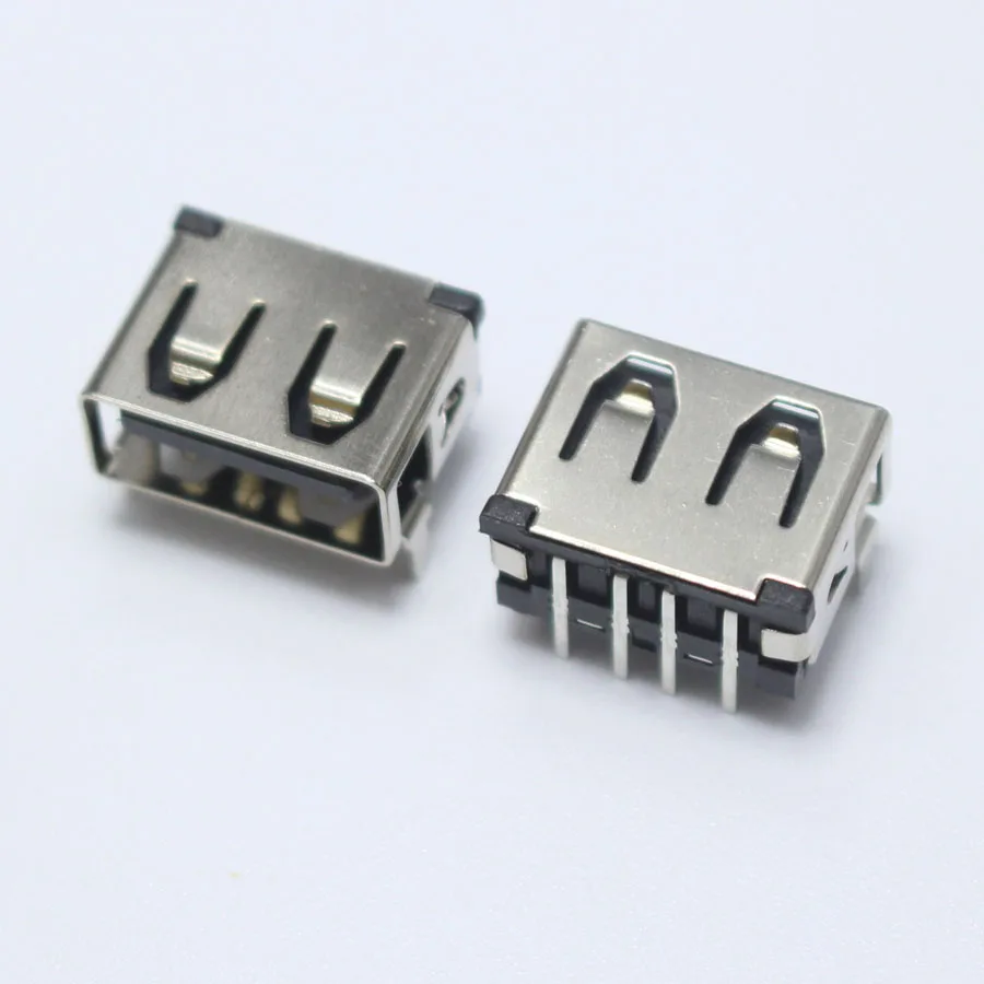 10 шт. SMD USB Type A гнездовой разъем черный 4 контактный AF 0 для монтажа печатной платы
