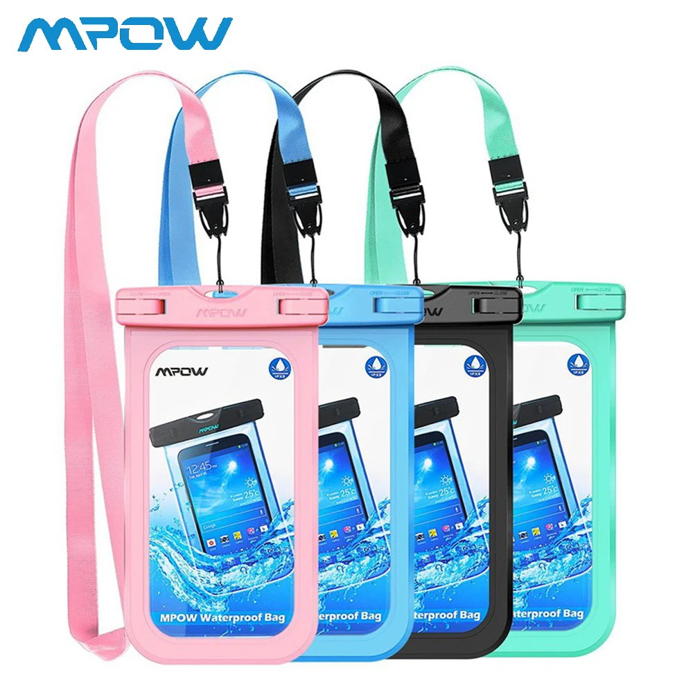 Mpow 4 шт. IPX8 водонепроницаемая сумка для телефона чехол плавания подводный