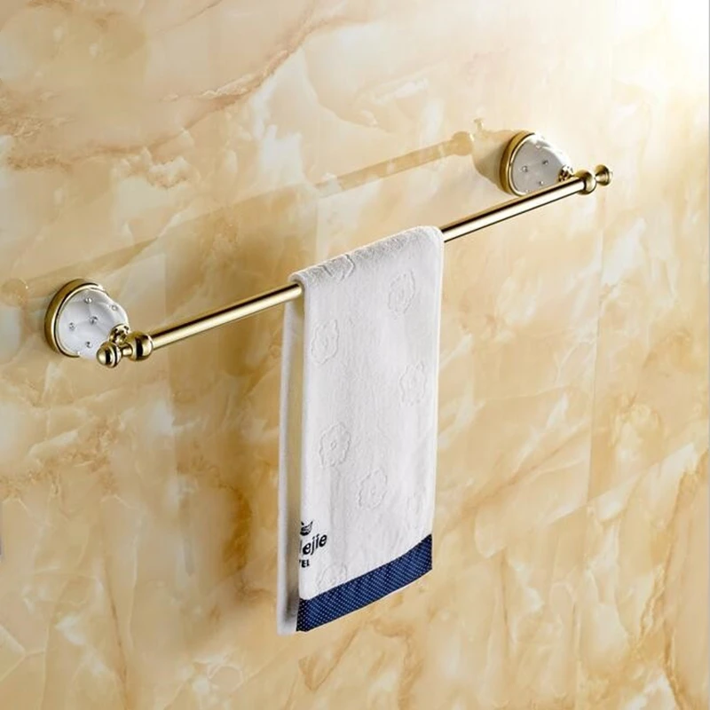 Gold Bathroom Accessories Sets Crystal Brass Hardware Wall Mounted Products | Обустройство дома