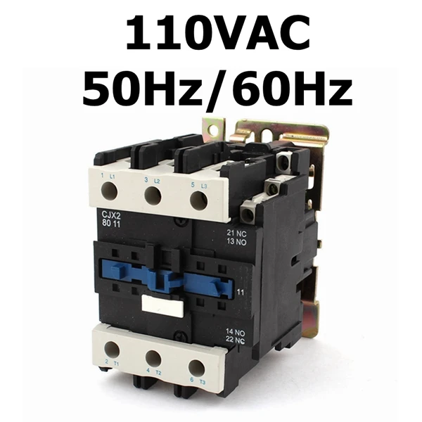 110VAC Контактор двигателя переменного тока на din-рейке 3 фазы 3 P 1NO 1NC 80A Номинальный ток 24 в 36 В 220 В 380 В катушка вольт контакты реле 125A Ith - Цвет: 110VAC
