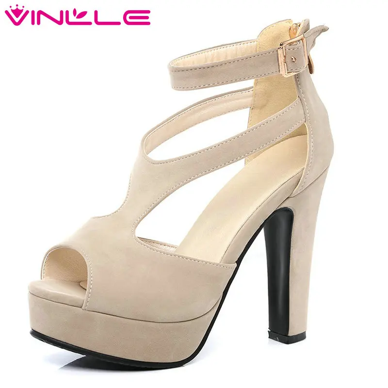 VINLLE/женские туфли-лодочки на толстом высоком каблуке в западном стиле Модель 2020