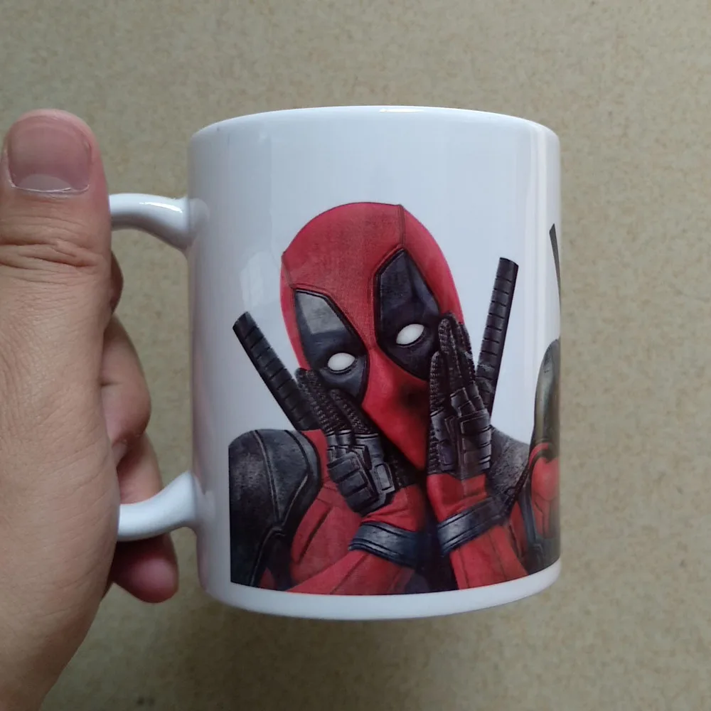 Anime Superhero Deadpool Coffee Mugs Ceramic Tea Milk Cups Friend Gifts
