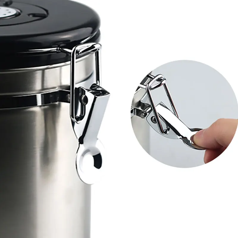 Кофейный контейнер с клапаном co2 из нержавеющей стали премиум класса для