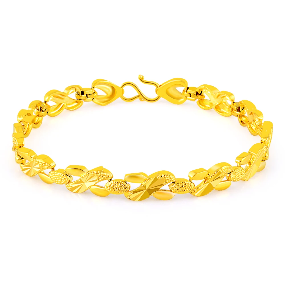 Женские браслеты с позолотой 24 карата браслет зажимом для бумаги и сердечками