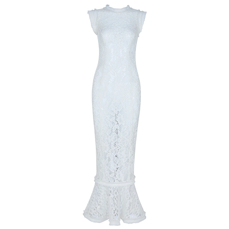 Seamyla 2019 New Sexy Celebrity Party Dress Women Sleeveless Hollow Out Lace Long Maxi Bodycon Summer Club Vestidos | Женская одежда