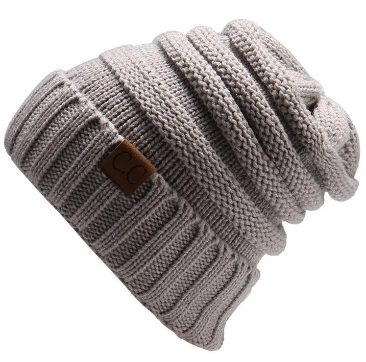 M148 Light Gray CUHAKCI,, шапка в стиле хип-хоп, зимняя, теплая, Skullies, шерстяная, Вязанная, шапка, теплая, флисовая, шапка, женские шапочки, модные женские шапки - Цвет: M148 Light Gray