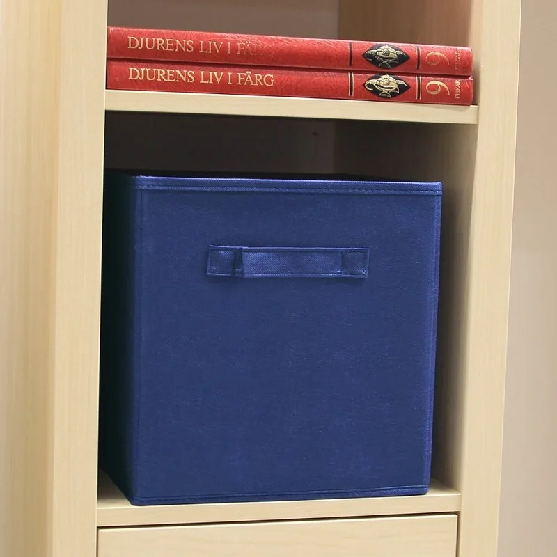 Голубые корзины для хранения складные Премиум Качества ящики органайзеры