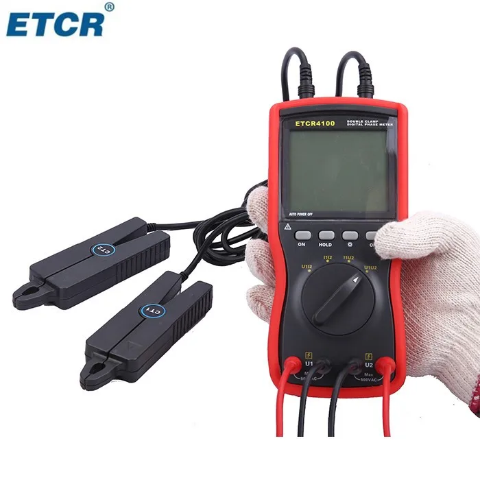 Гуанчжоу Иридиум Тай ETCR4100 двойной зажим Цифровой фазовый метр трехфазный фазный