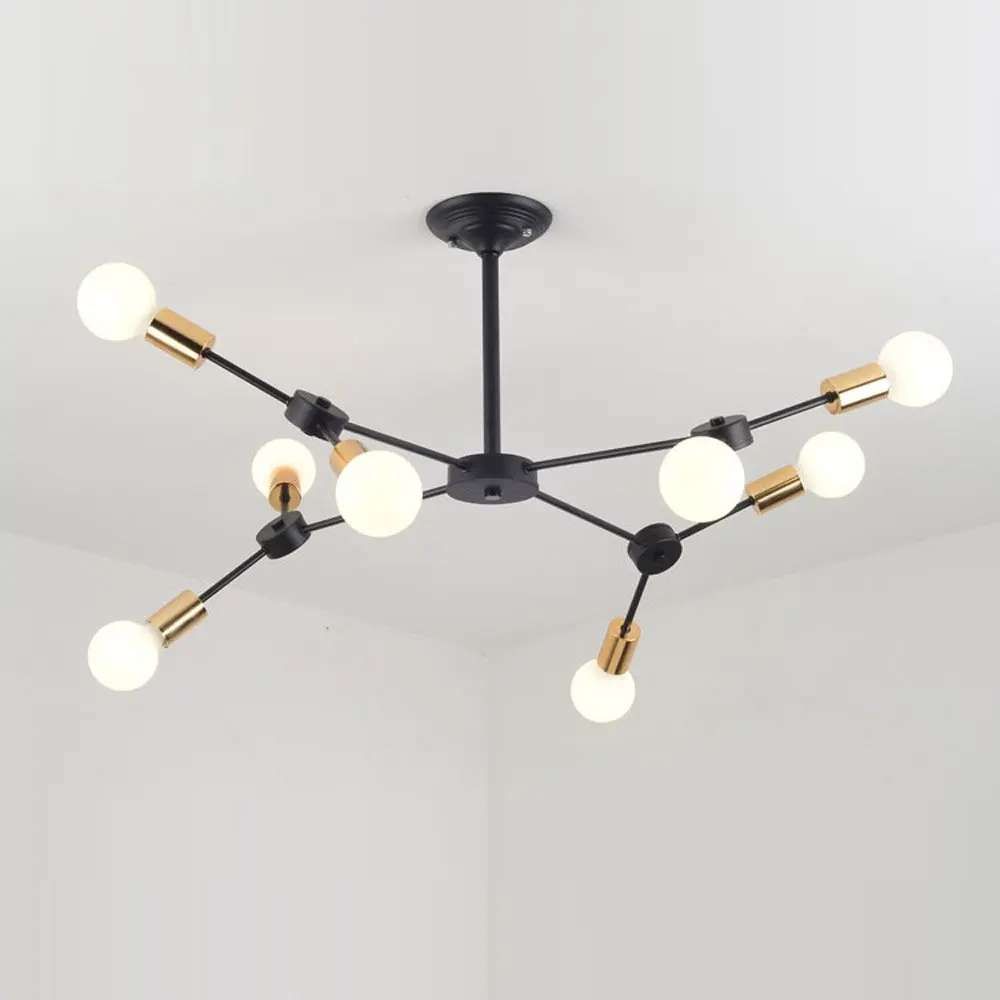 

Креативный Железный DNA потолочный светильник для гостиной спальни металлический молекулярный потолочный светильник Скандинавское америк...