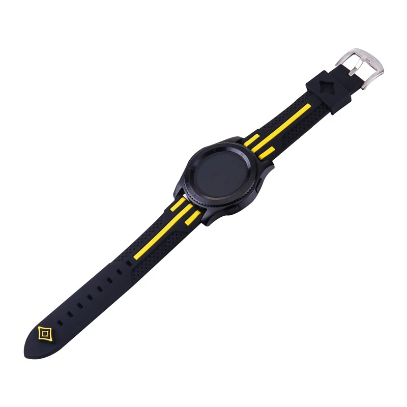 black and yellow Gear S3 frontier ремешок для samsung galaxy watch 46 мм 22 мм ремешок для часов amazfit bip huawei часы gt ремешок спортивные часы аксессуары - Цвет ремешка: black and yellow