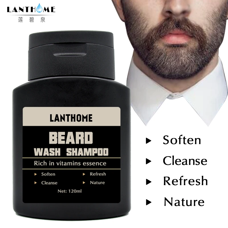 

2pcs Vitamin Hair Beard Care Deep Cleansing Beard Wash Shampoo Beard Cleaning Assistance Machine Nourishing Beard Oil Men's Gift