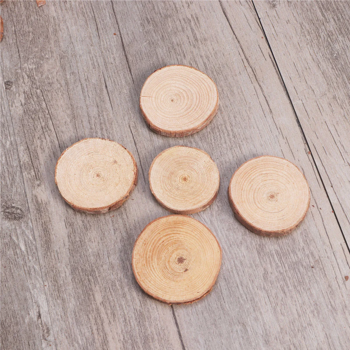 30pcs 4-5cm Wood Log Slices Discs Round Natural Rustic Crafts Tags Wedding DIY Decorations Wooden Craft Supplies Ornaments | Дом и сад