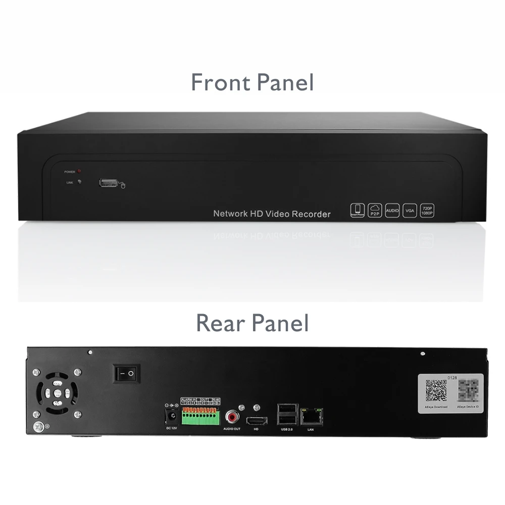 Муравьи 4CH 8CH 16CH H.265 4 К (8MP) Onvif NVR Поддержка 2x6 ТБ SATA HDD с AEEye смартфон Посмотреть
