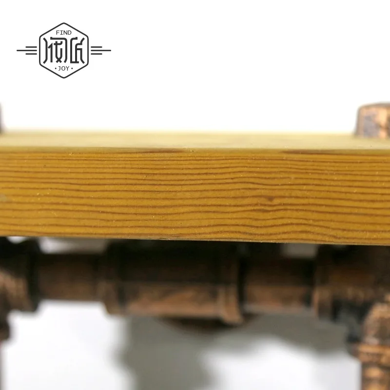 Чердак промышленный деревянный книжный шкаф полка трубы винтажная Ретро