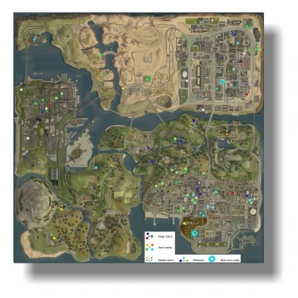 Настенные постеры gta 5 HD топографическая карта Grand Theft Auto V Strategic карта настенные картины для украшения дома - Цвет: Красный