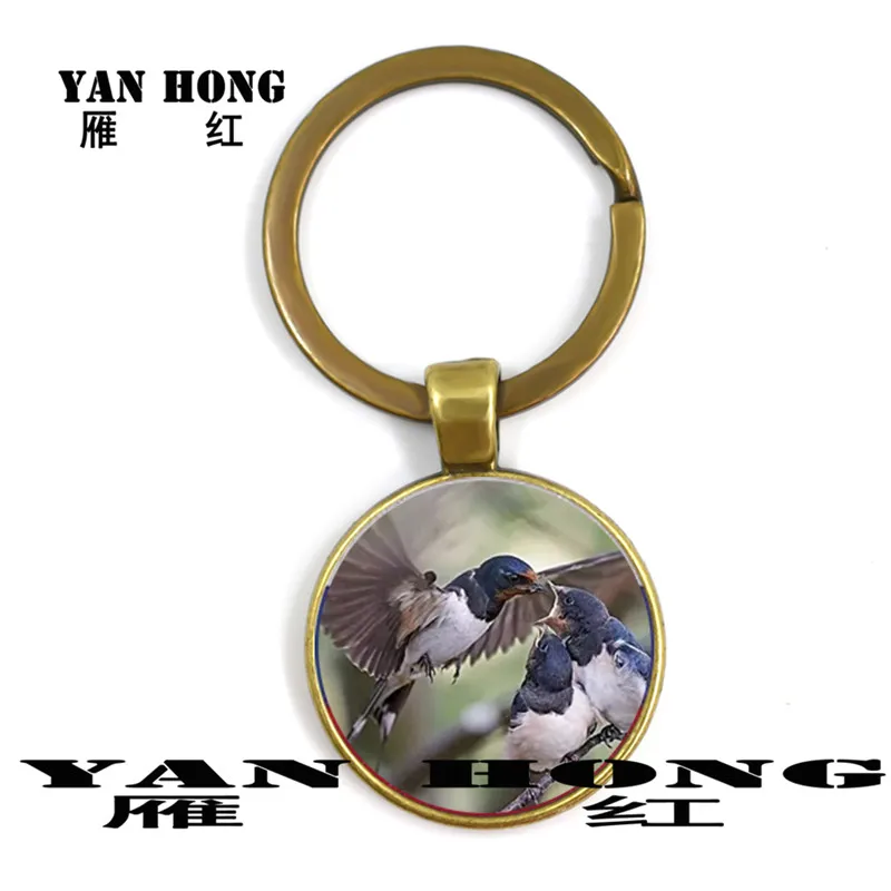 Parents'love is selfless. Animals take good care of their babies 25MM glass keys and Happy Thanksgiving Day. | Украшения и