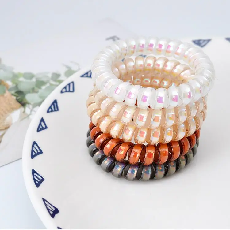 5 шт Золотой коричневый AB цветной телефонный шнур пластиковый ремешок из ТПУ