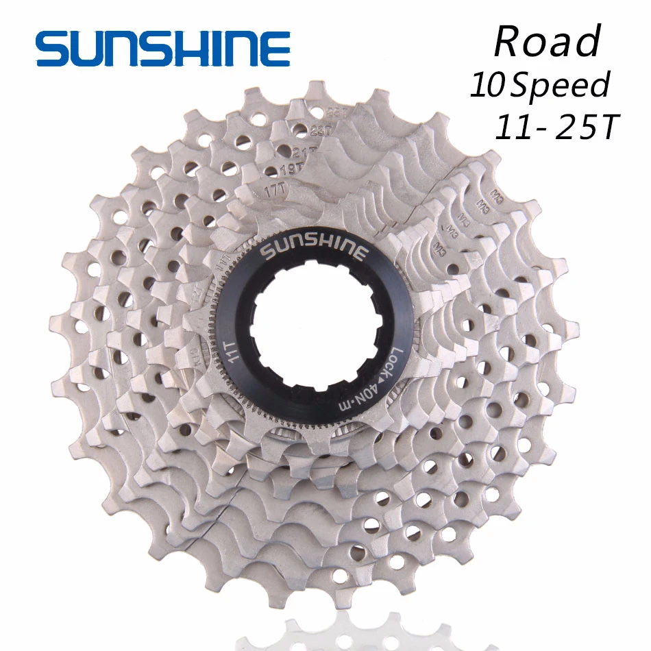 SUNSHINE дорожный велосипед Freewheel 10 S 11-25T велосипедный маховик сталь 10 скоростей кассета Звездочка совместима с частями SHIMANO 5700 k7