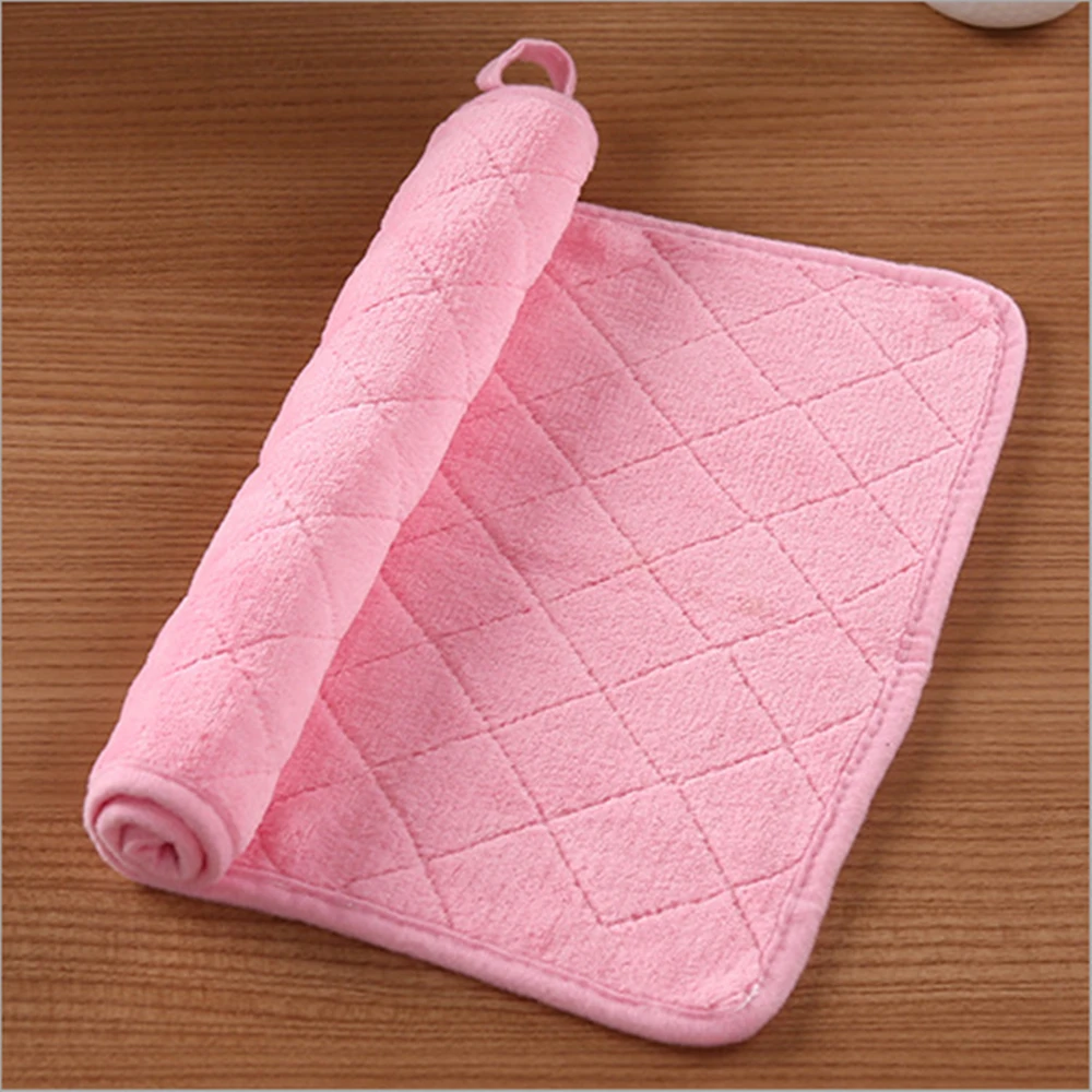 5 шт. двойные толстые чистки коралловый флис ткань водопоглощение ворса вытирая