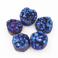 round crystal druzy resin stone charms colorful druzy quartz connector pendants charms for diy jewelry making