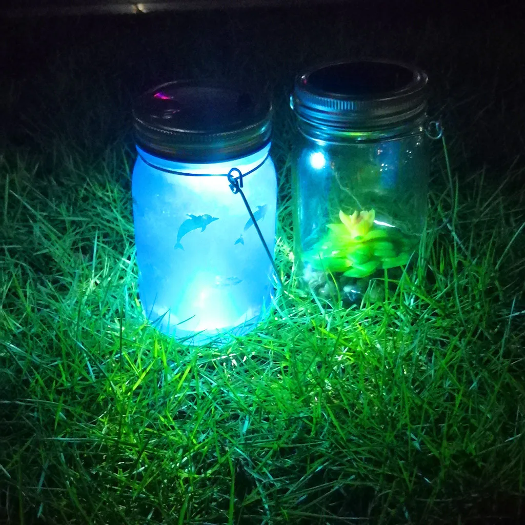 Новейшая ручная травление дельфинов Солнечная банка световая бутылка проекция