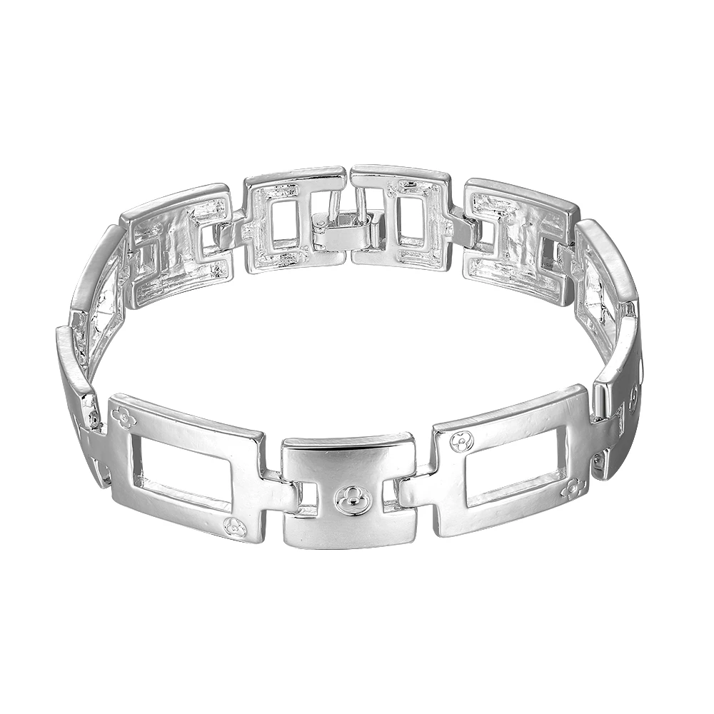 Белое золото Цвет Фигаро Браслеты геометрический Jewelry Интимные аксессуары Для