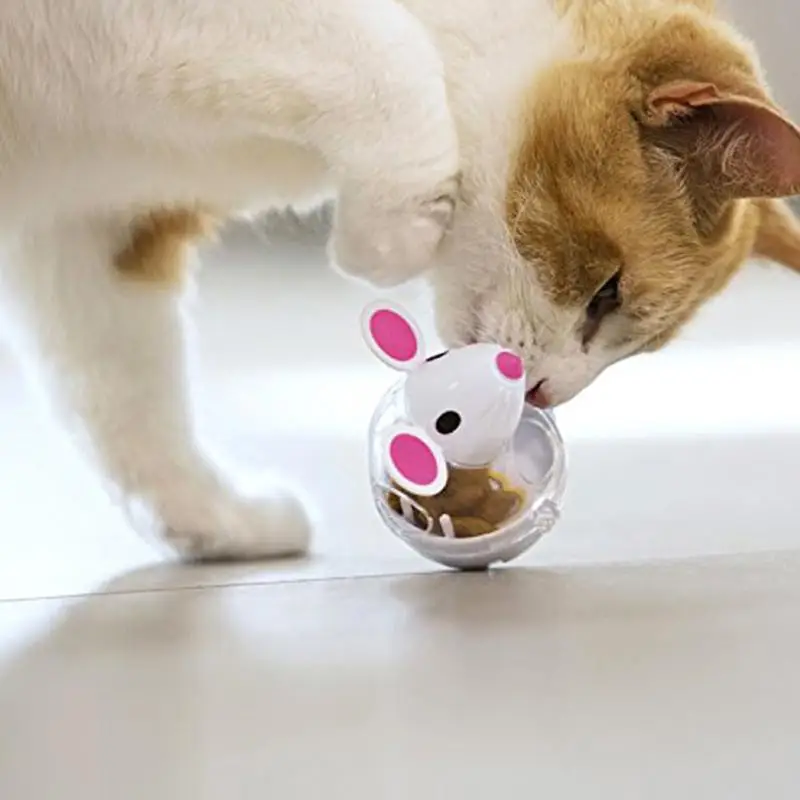 Новый кошка весело стакан игрушка кормушка Мышь утечки Еда мячи для животных