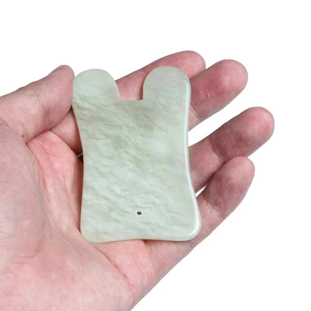 2 шт Jade Stone Guasha массажный инструмент для здоровья Jade Gua Sha Массажная доска для лица против морщин традиционные китайские акупунктурные точки