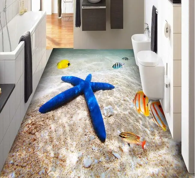 

3d обои для пола из ПВХ 3d, морские, морские, тропические рыбки