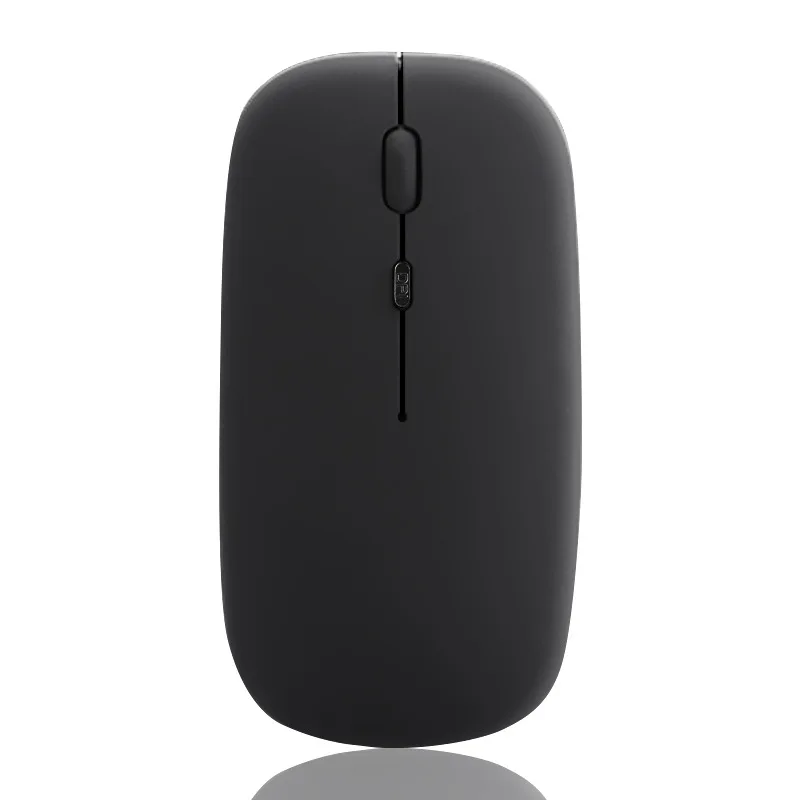 Black Беспроводная мышь 2,4 ГГц с зарядным usb-приемником type-C, игровая мышь 1600 dpi, 5 цветов на выбор, тонкая Бесшумная мышь для настольного ноутбука - Цвет: Black