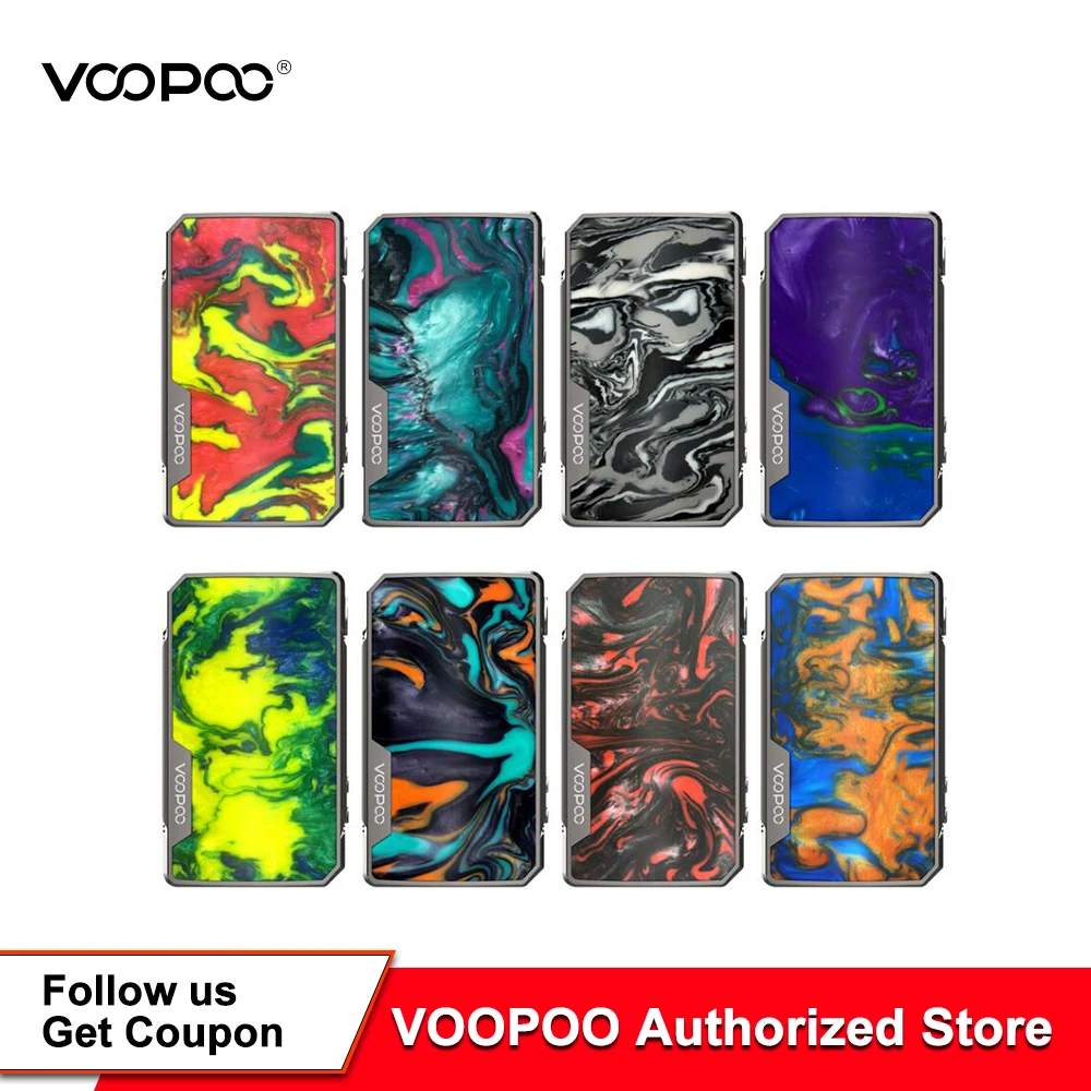 VOOPOO Drag 2 Platinum Mod Питание от двух аккумуляторов 18650 электронная сигарета Vape Vaporizer