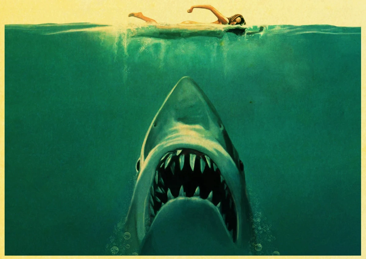 E097 E. /JAWS/The Termina/парк юрского периода спилберга фильм плакаты ретро настенные плакаты художественная печать живопись наклейки на стену - Цвет: E097